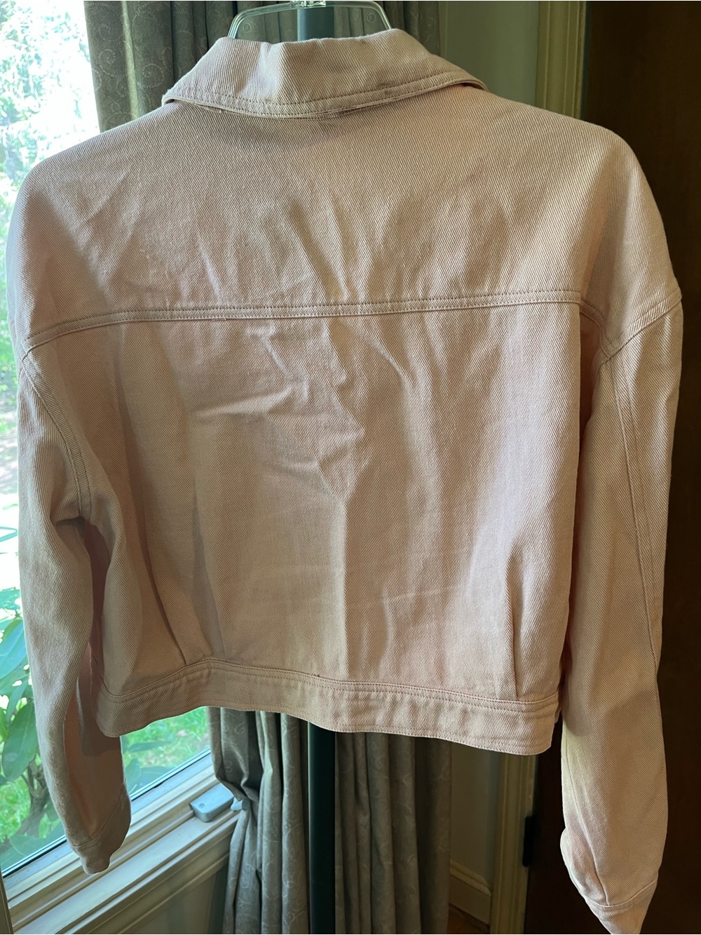 Lulu's Blush Pink Cropped Jean Jacket - Picture 6 of 6
